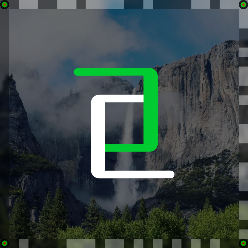 AR Code example over a Yosemite landscape